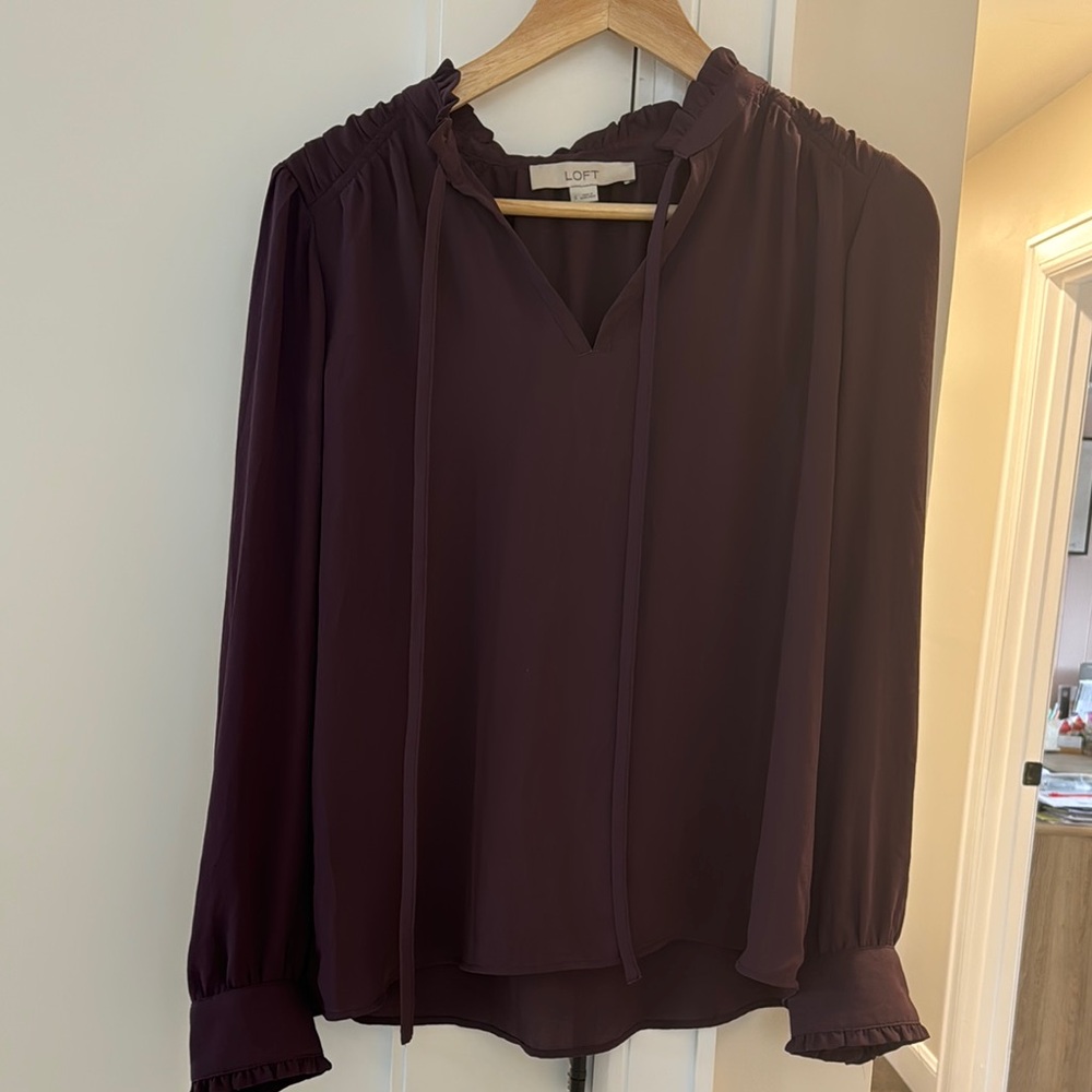 LOFT Women's Purple Blouse
